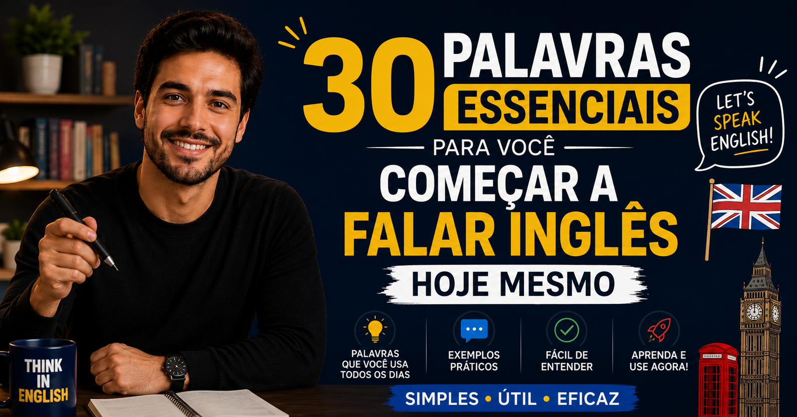 30 Palavras Essenciais de Inglês para Iniciantes