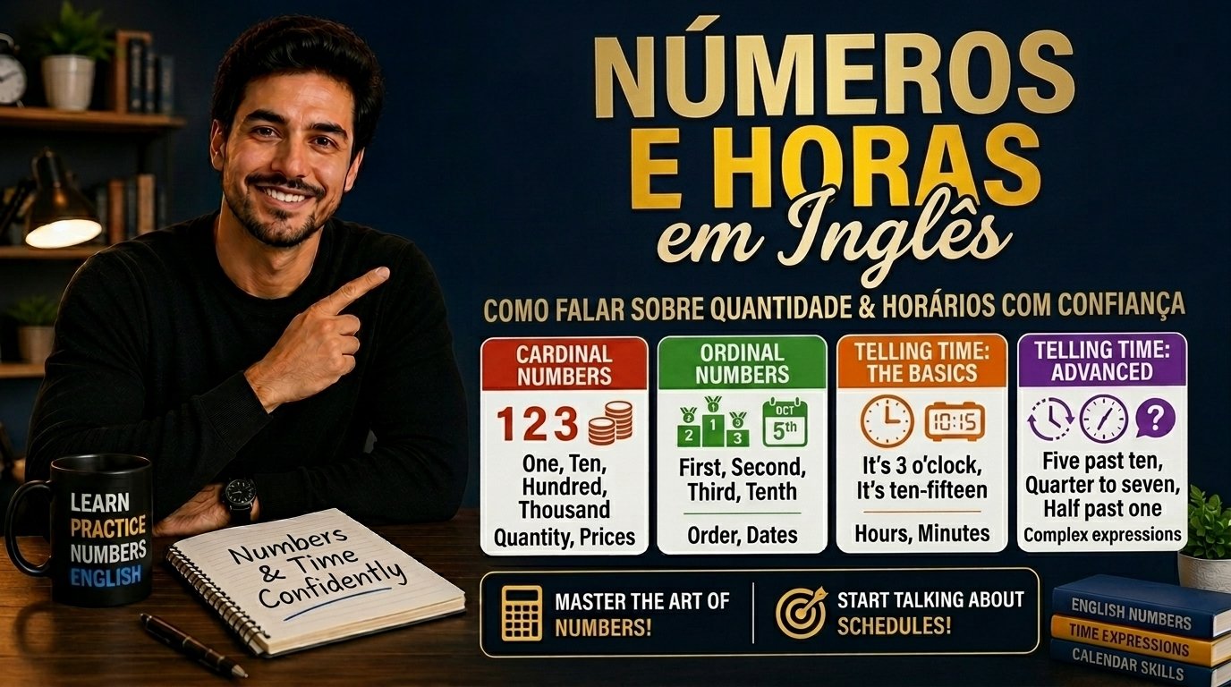 Números em Inglês e Como Dizer as Horas Sem Travar