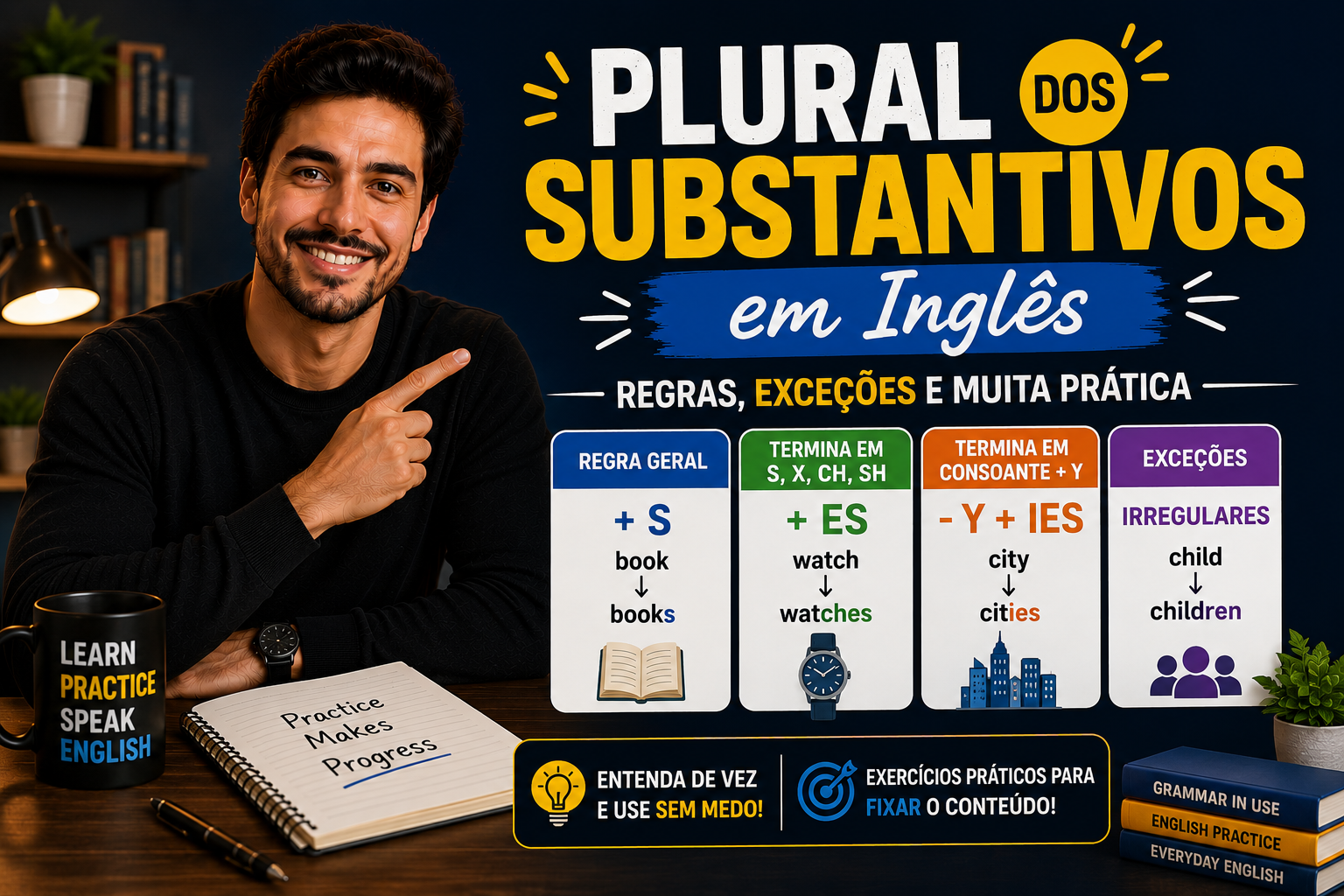 Plural dos Substantivos em Inglês